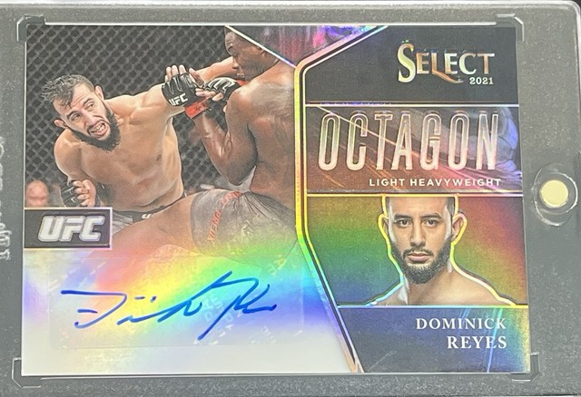 2021 Dominick Reyes UFC 1st Year Prizm Select Black Octagon Signatures Auto #1/1
