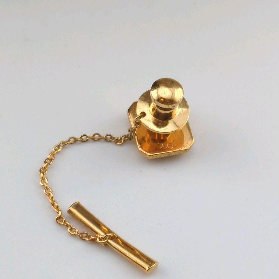 YVES SAINT LAURENT Yves Saint Laurent tie pin cufflinks set with chain gold and thumbnail 8