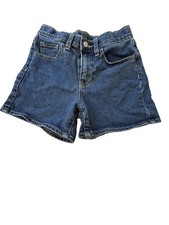 Old Navy Girls Size 12 Denim Dark Wash Jean Shorts High Rise Adjustable Waist