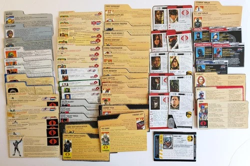 Large Lot 70 GI Joe Cobra File Cards All Eras No Duplicates