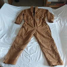 Carhartt Men s XL Loose Fit Washed Duck Insulated Coveralls Brown R41