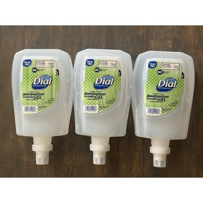 Dial Professional Antibacterial Gel Hand Sanitizer Refills - 3x 1 Liter Bottles