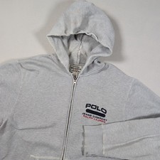 Vintage Ralph Lauren Polo Jeans Co Distressed Hoodie Men s L Logo Y2K Streetwear