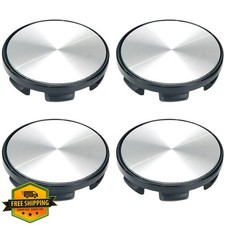 Modengzhe 4pc Wheel Hub Center Caps for Chevrolet Rims, 53mm Black/Silver