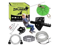 150FT Zip Line for Adults and Kids : Up To 380LBS Fast Tightening Zip Line Kit