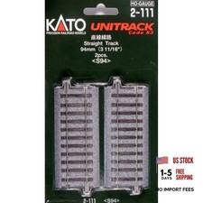 Kato KAT2111 HO 94mm 3-11/16" Straight (2) - Straight