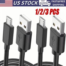 1-3x Long Micro USB Cable, 1M 2M High Speed Data Sync Fast Charger Charging Lead