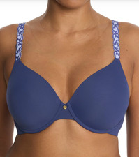 NATORI Pure Luxe Custom Coverage Contour Underwire Bra - Ink/Blue Mist Size 36C