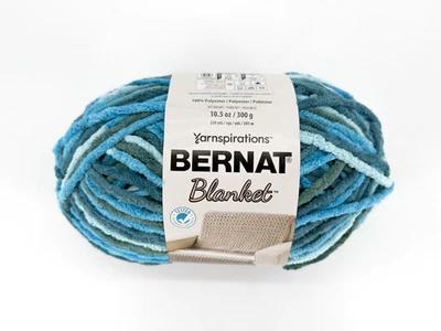 Lot of 2 New Bernat Blanket Yarn Skeins - Stormy Ocean (10.5oz/300g Each) - Image 1 of 4