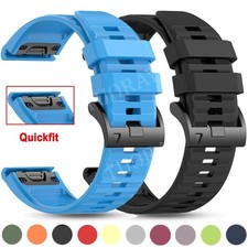 For Garmin Fenix 8 E 7/7X 6/6X Pro/5/5X Plus Quick Fit Silicone Watch Band Strap