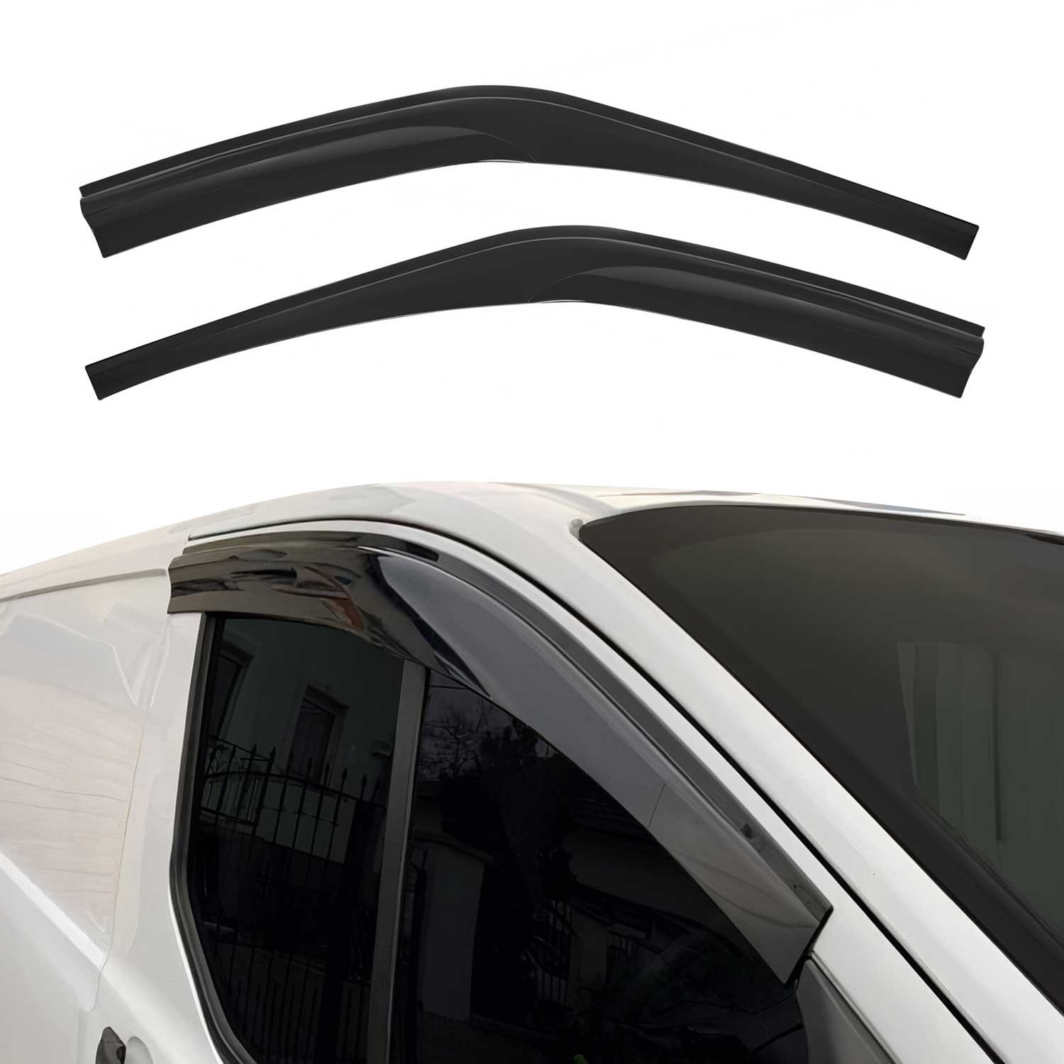 Déflecteurs de vent anti-buée pour Ford Transit 2015 à 2019 vitres avant protection pluie