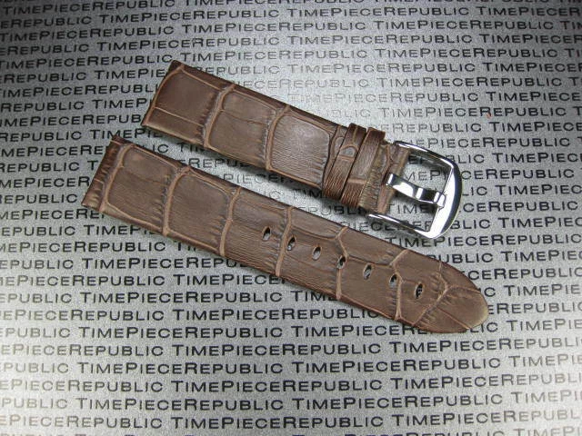 22mm Brown Genuine Grain Leather Strap Watch Band MONT BLANC