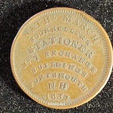 1837 HARD TIMES TOKEN HT-194 WILLIAM SIMES & Co, Nath March,New Hampshire. T6338