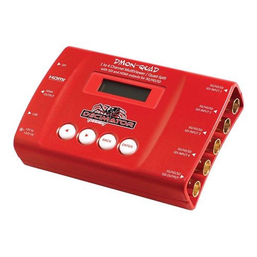 Decimator DMON-QUAD 4 Channel 3G SDI Multiviewer with Accessory Bundle - Afbeelding 2 van 6