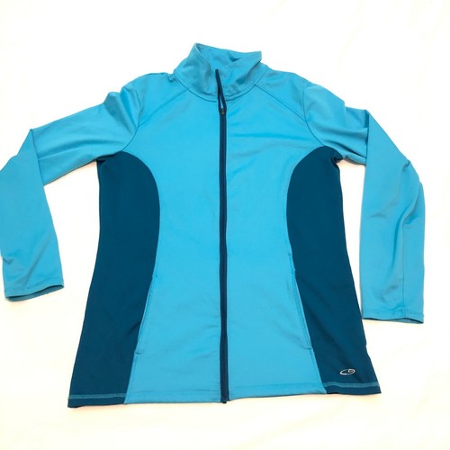 Champion Active Long Sleeve Shirt Blue Size Medium Jacket Full Zip - 第 1/7 張圖片