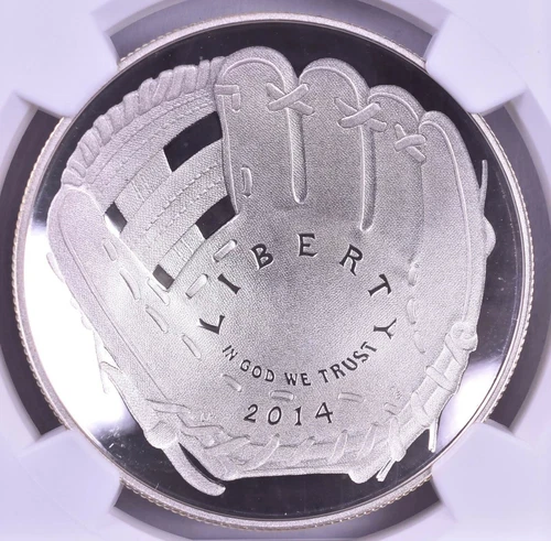 2014-P Baseball Hall Of Fame Dollar Comemmorative - NGC PF69 ULTRA CAMEO 