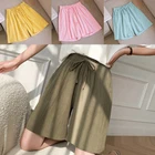 Womens Drawstring Baggy Casual Shorts Elastic Waist Summer Pocketed Loose Pants