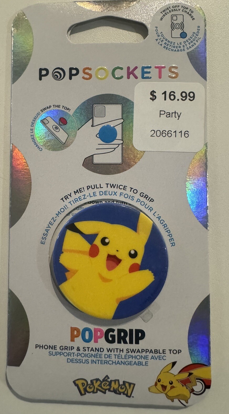 Popsocket Grip Pokemon pikachu Mobile phone NEW yellow Anime-image