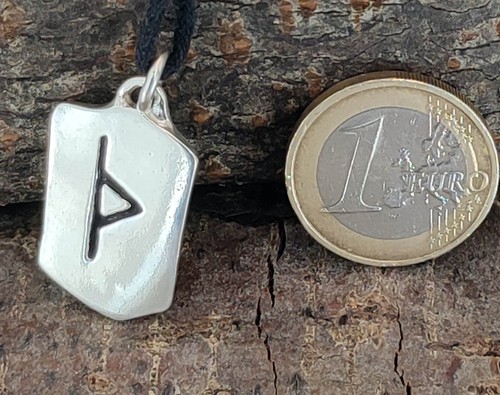 Colgante de cadena 925 plata alfabeto futhark runas runa todas las letras ABC runas - Imagen 44 de 132