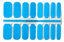 Sky Blue Solid Nail Polish Strips / Nail Wraps / Nail Stickers