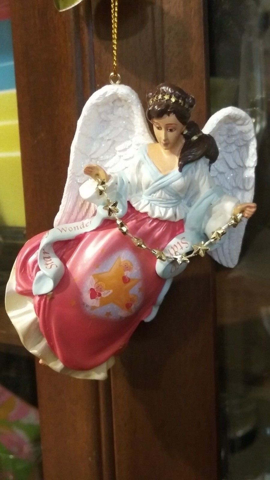 Danbury Mint Heavenly ANGELS CHOIR BROWN HAIR GIRL MUSICIAN CHRISTMAS