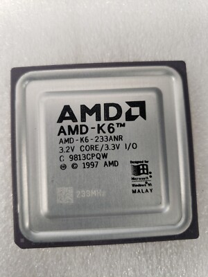 AMD K6 233 MHz Desktop CPU Processor- AMD-K6-233ANR