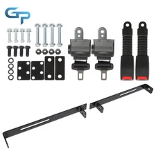 For E-Z-GO Yamaha Club Car 2 Retractable Golf Cart Seat Belts and Bracket Kit