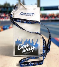 Con-Way Freight Racing Lanyard Collectible Event ID Ticket Holder Necklace Pouch
