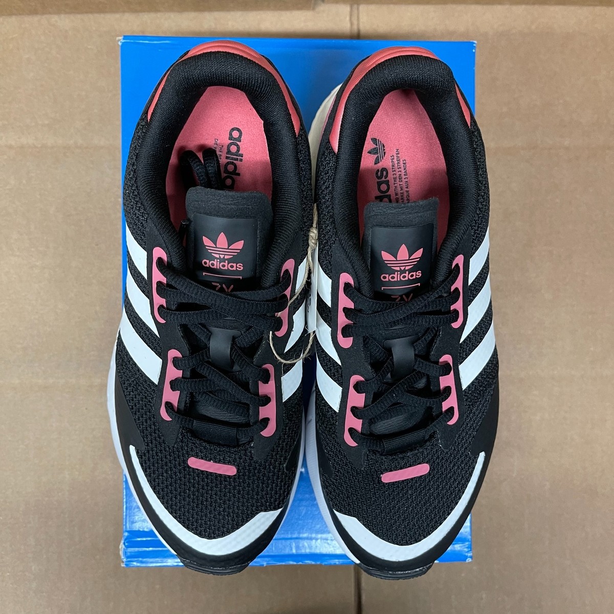 adidas training shoes Black／pink Adidas Originals ZX 1K Boost Women's Sneakers Black White