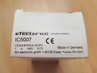 ifm Induktiver Sensor IC5007, ICE3040-BPKG/US-100-DPS, T, Al,1603, 3172