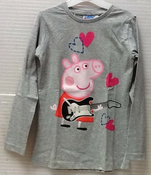 T- SHIRT MAGLIA MAGLIETTA MANICHE CORTE PEPPA PIG ORIGINALE