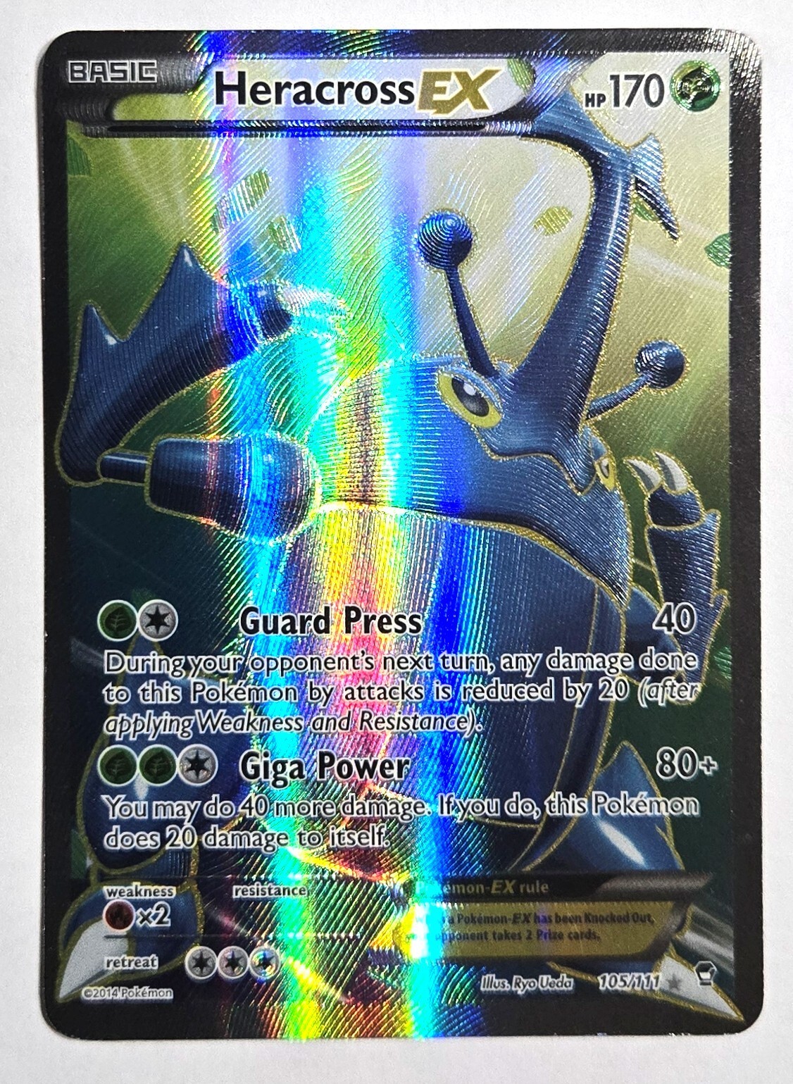 Pokémon TCG Heracross EX 105/111 Trading Card