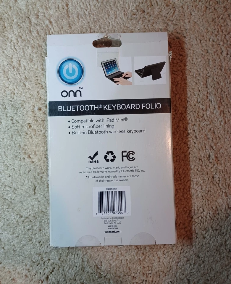 Bluetooth Keyboard Folio For ipad Mini ONN $9.90 - Image 2 of 4