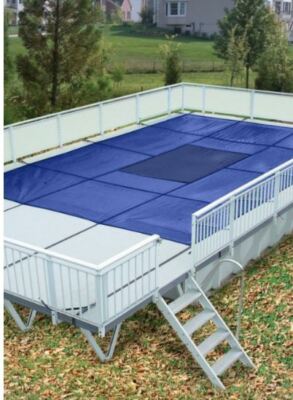 HPI AquaMaster Solid w/ Drain OnGround Safety Cover For Use With Kayak Pools    