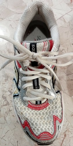 Saucony Pro Grid Ride XT900 Womens Sz 6.5 Silver Red Running Training Shoes - Picture 2 of 11