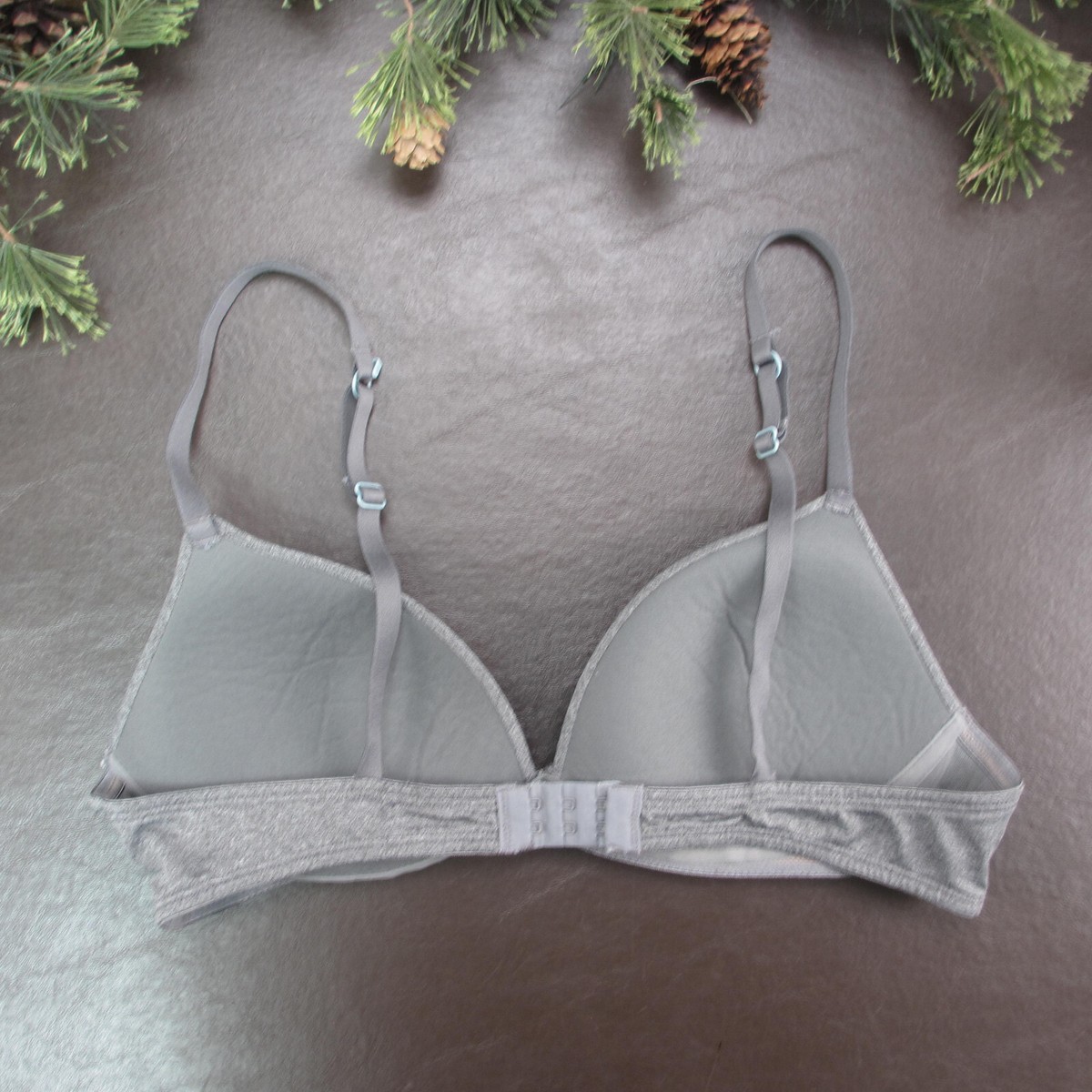 So Bra Size 36A Gray Padded Underwire Adjustable Clasp Back | eBay