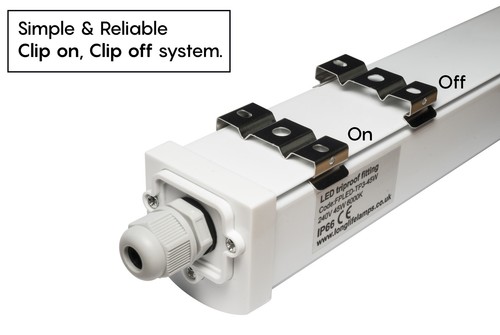 5FT LED Tube Light Batten 45W Frosted Cool White Light IP66 Replaces T8 - Picture 5 of 12