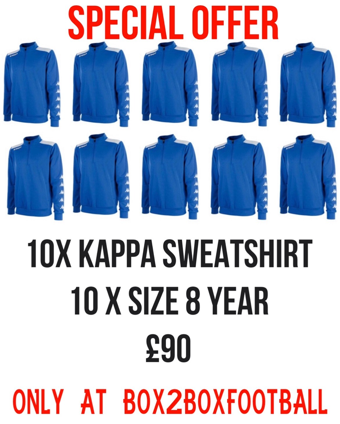 Clothing Bundle - Kids Blue Hoodie - Kappa Aged 8Y