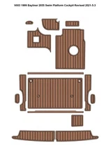 1999 Bayliner 2855 Swim Platform Cockpit Boat EVA Foam Teak Deck Floor Pad Mat