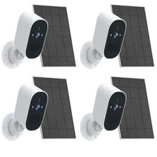 4Pack WiFi HD 1080P Surveillance IP Camera Wireless Solar Camera Home Security