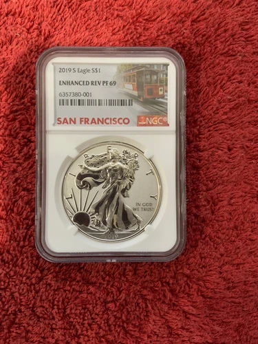 2019 S Enhanced Reverse Proof Silver Eagle - NGC PF69 