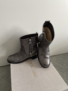 silver biker boots