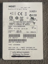 HGST HUSSL4020BSS600 200GB 2.5" 6Gb/s SAS Solid State Drive EMC P/N:118033011-03