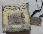 2000 Longaberger Collectors Club Cottage Gate Tie-On Lapel Pin Hinged Pewter