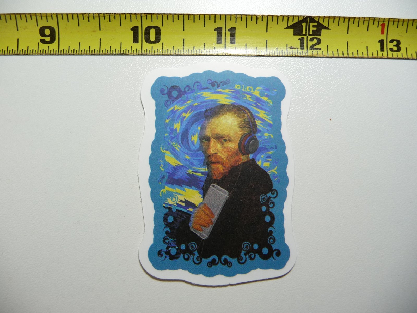 VINCENT VAN GOGH MUSIC HEADPHONES DECAL STICKER CLASSIC ARTIST PAINTER