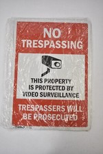 SmartSign Reflective Aluminum No Trespassing Sign 10" x 14" Video Surveillance