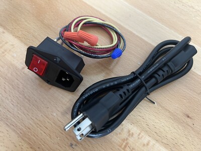 Assembled Power Socket with Fuse 60cm wires Switch 3 Pin IEC320 + Cord