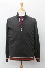 NWT 2695 Brunello Cucinelli Men's Cashmere-Silk Knit Zip Cardigan 50/ 40US A221