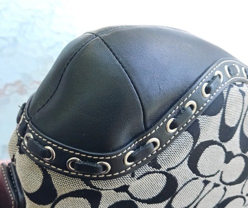 Coach 10425 MEDIUM Vintage Soho Black Leather, Tweed and Signature C Canvas - Picture 8 of 19