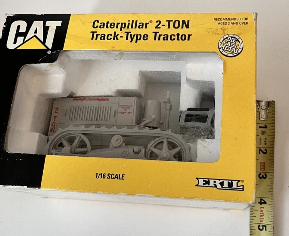 Tractor ERTL Caterpillar 2 toneladas tipo oruga escala 1:16 fundido a presión 2438: caja original Foto 3 de 4